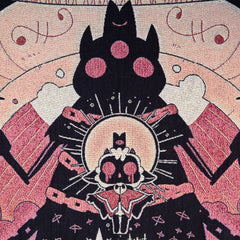 //merch.devolverdigital.com/cdn/shop/files/COTL-blanket-throw_View-5_1024x1024.jpg?v=1693389837 Cult of The Lamb Blanket - The One Who Waits
