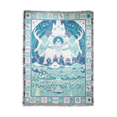 //merch.devolverdigital.com/cdn/shop/files/COTL-blanket-throw_View-7_1024x1024.jpg?v=1693389837 Cult of The Lamb Blanket - The One Who Waits