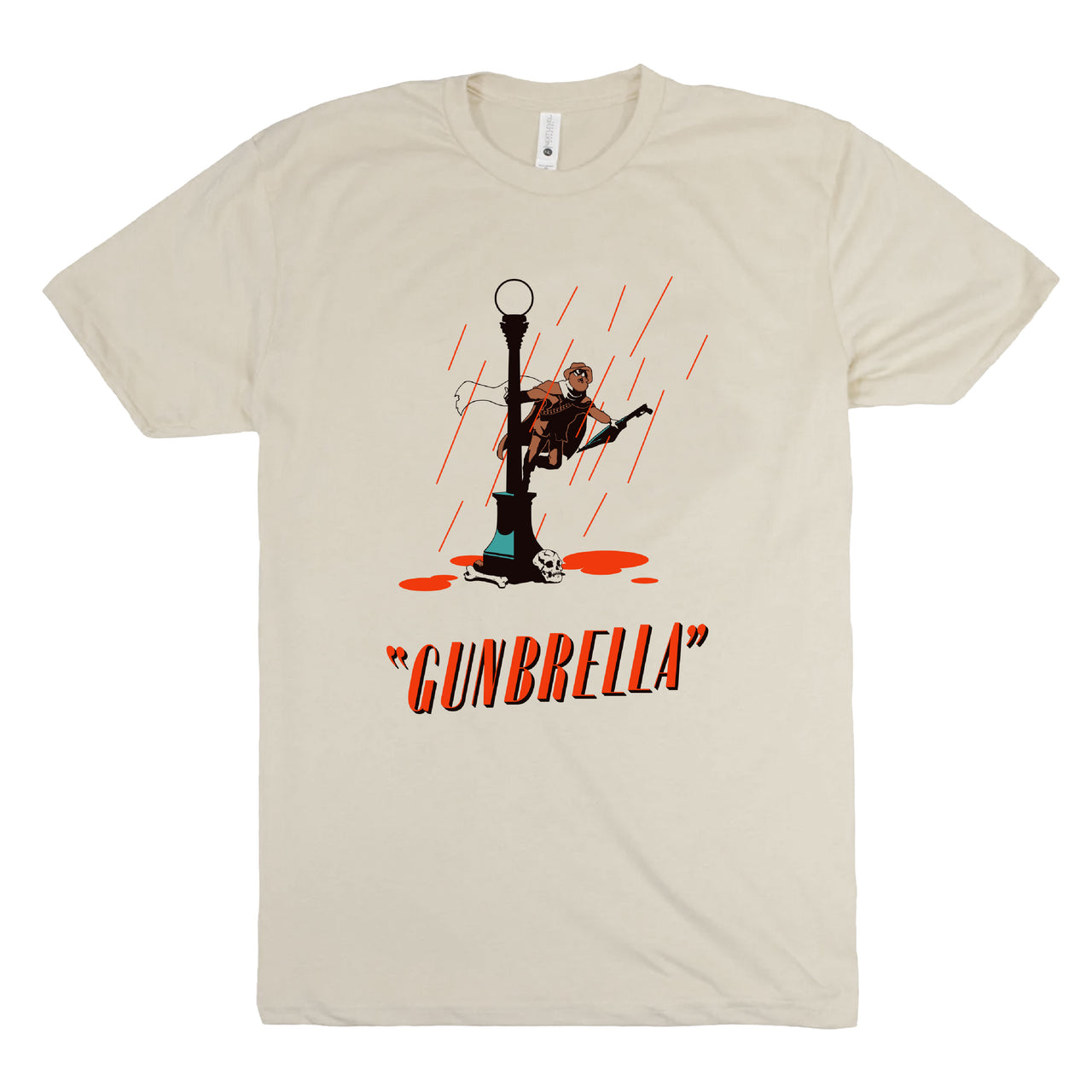 Gunbrella Singin’ in the Blood Rain T-Shirt (Natural)