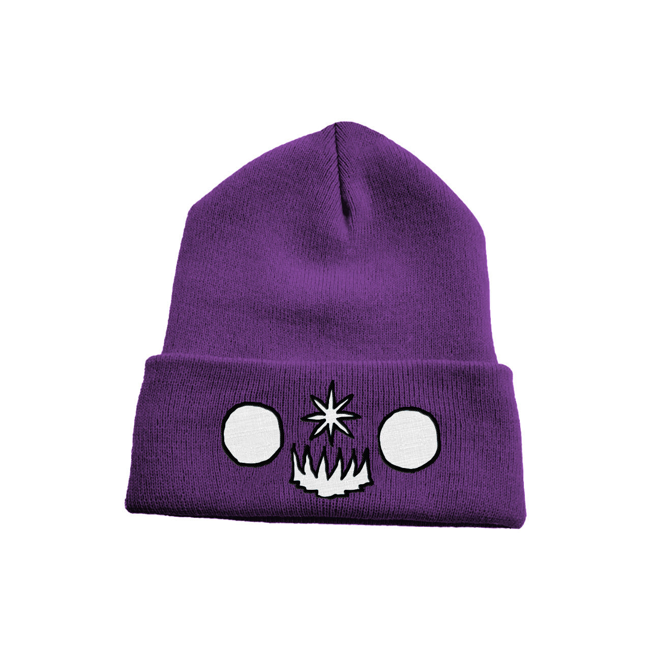 I.Magnin & Co. Purple Wool Knit Slouchy Beanie Grunge ZICANCN Gothic Purple Skeleton Skull Knit Beanie Hat, Winter  main image 4