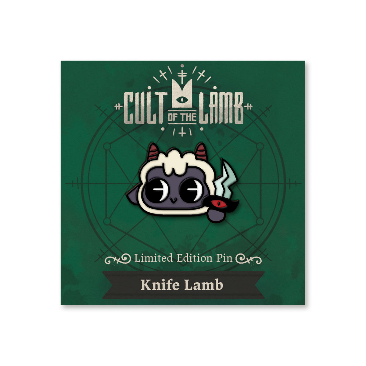 Cult of the Lamb Knife Lamb Enamel Pin