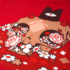 //merch.devolverdigital.com/cdn/shop/products/CotL-SkullShirt-2_1024x1024.jpg?v=1653409517 Cult of the Lamb Floral Skull T-Shirt (Red)