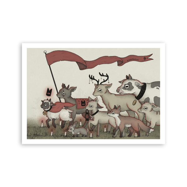 Cult of The Lamb Art Print - Following