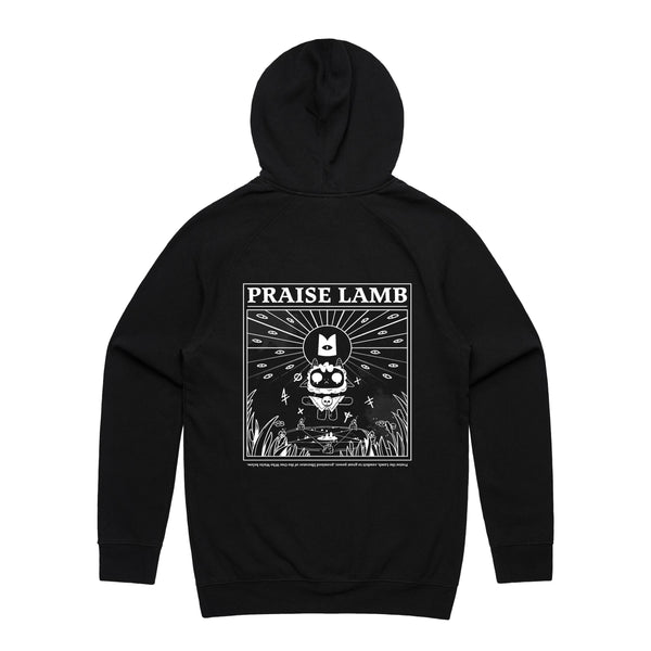 Cult of The Lamb Praise Lamb Hoodie Black Screen printed