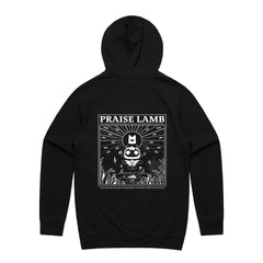 //merch.devolverdigital.com/cdn/shop/products/Praise-Lamb---hoodie---back-render_1024x1024.jpg?v=1674818559 Cult of The Lamb Praise Lamb Hoodie (Black, Screen-printed)