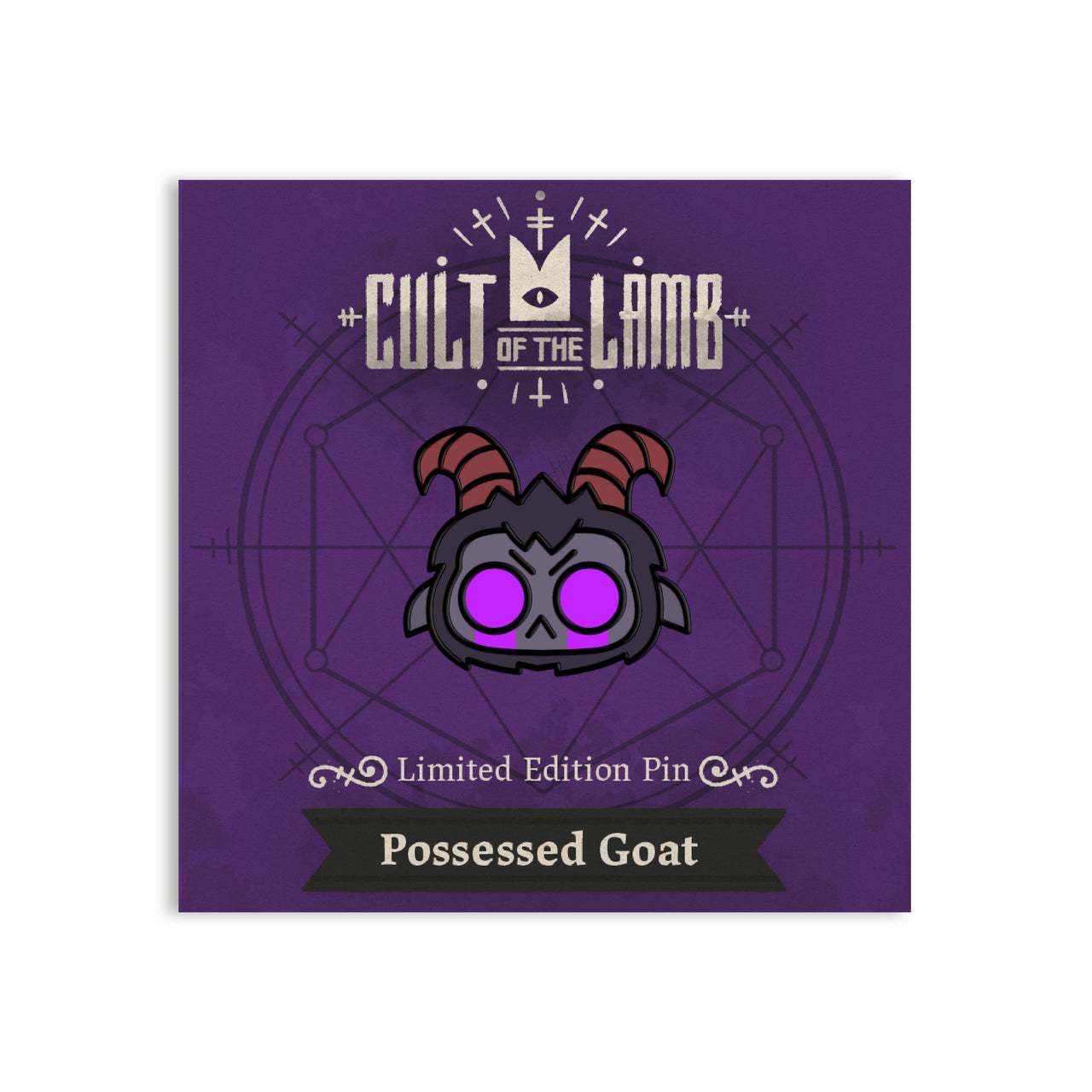 Cult of the Lamb Possessed Goat Enamel Pin