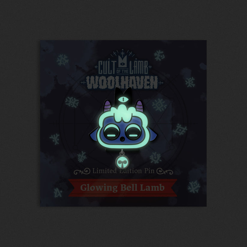 Cult of the Lamb Glowing Bell Enamel Pin – Devolver Digital
