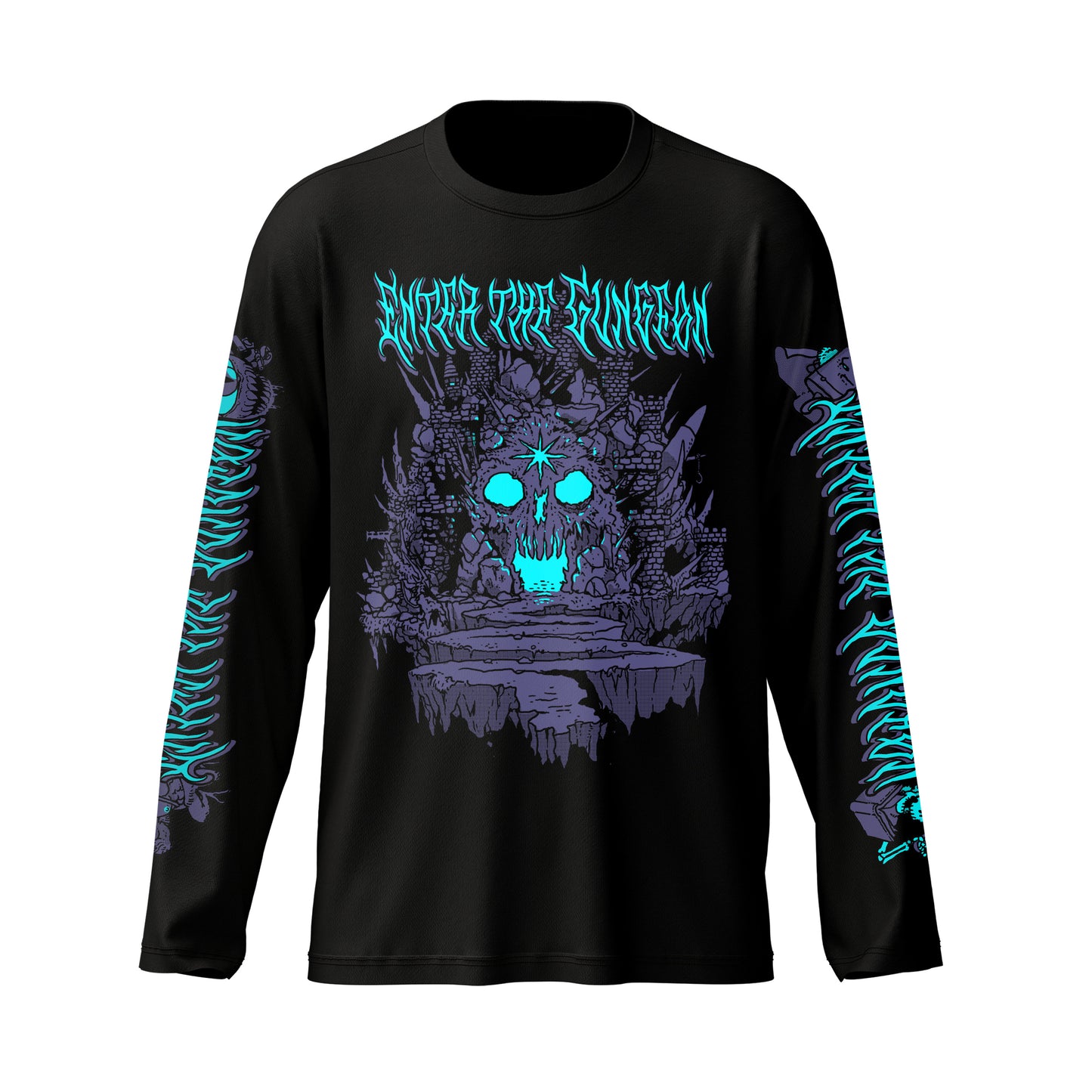 Enter the Gungeon Anniversary Glow in the Dark Long Sleeve T-Shirt (Black)