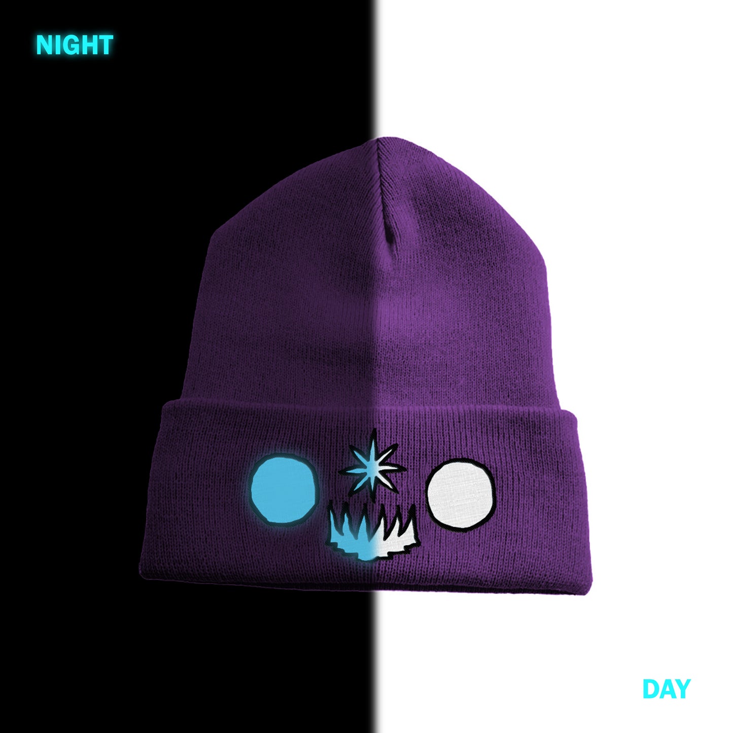 Enter the Gungeon Anniversary Glow in the Dark Beanie (Purple)