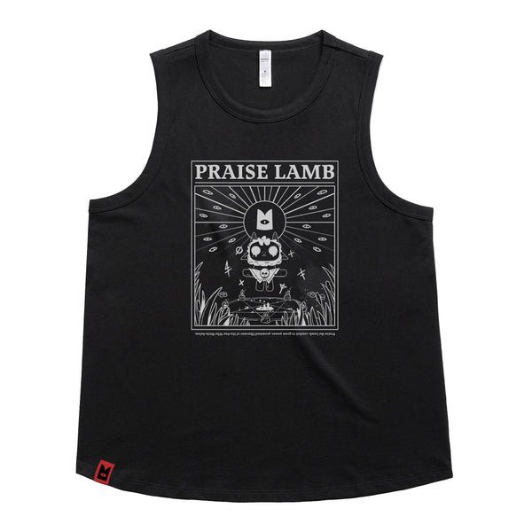 Cult of the Lamb Praise Lamb Tank Top (Black)