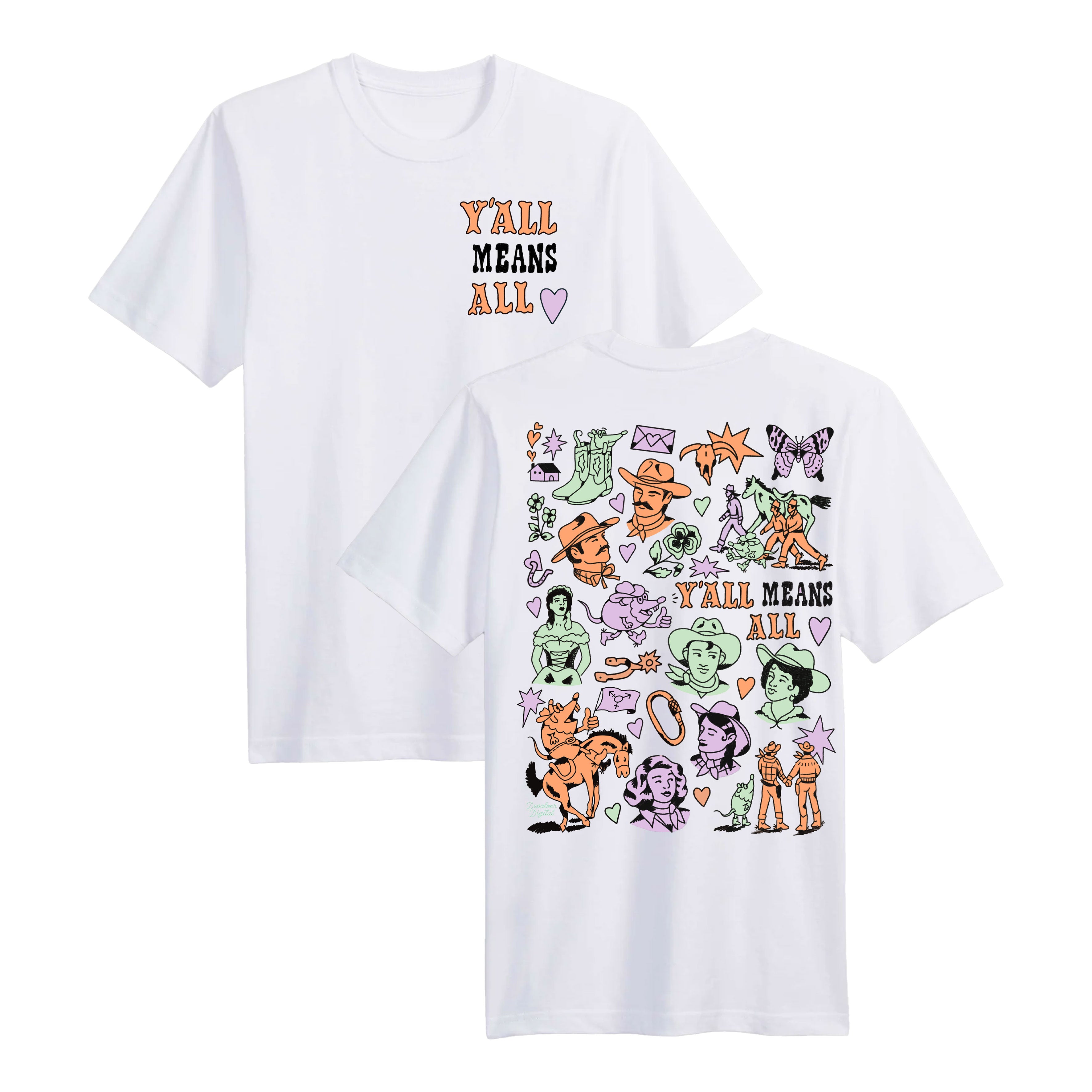 Devolver Y'all Means All T-shirt (White) – Devolver Digital