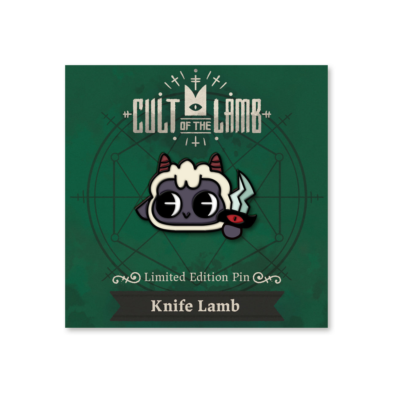 Cult of the Lamb Knife Lamb Enamel Pin
