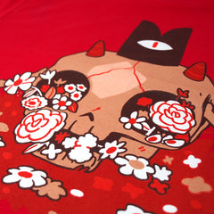 Cult of the Lamb Floral Skull T-Shirt (Red)