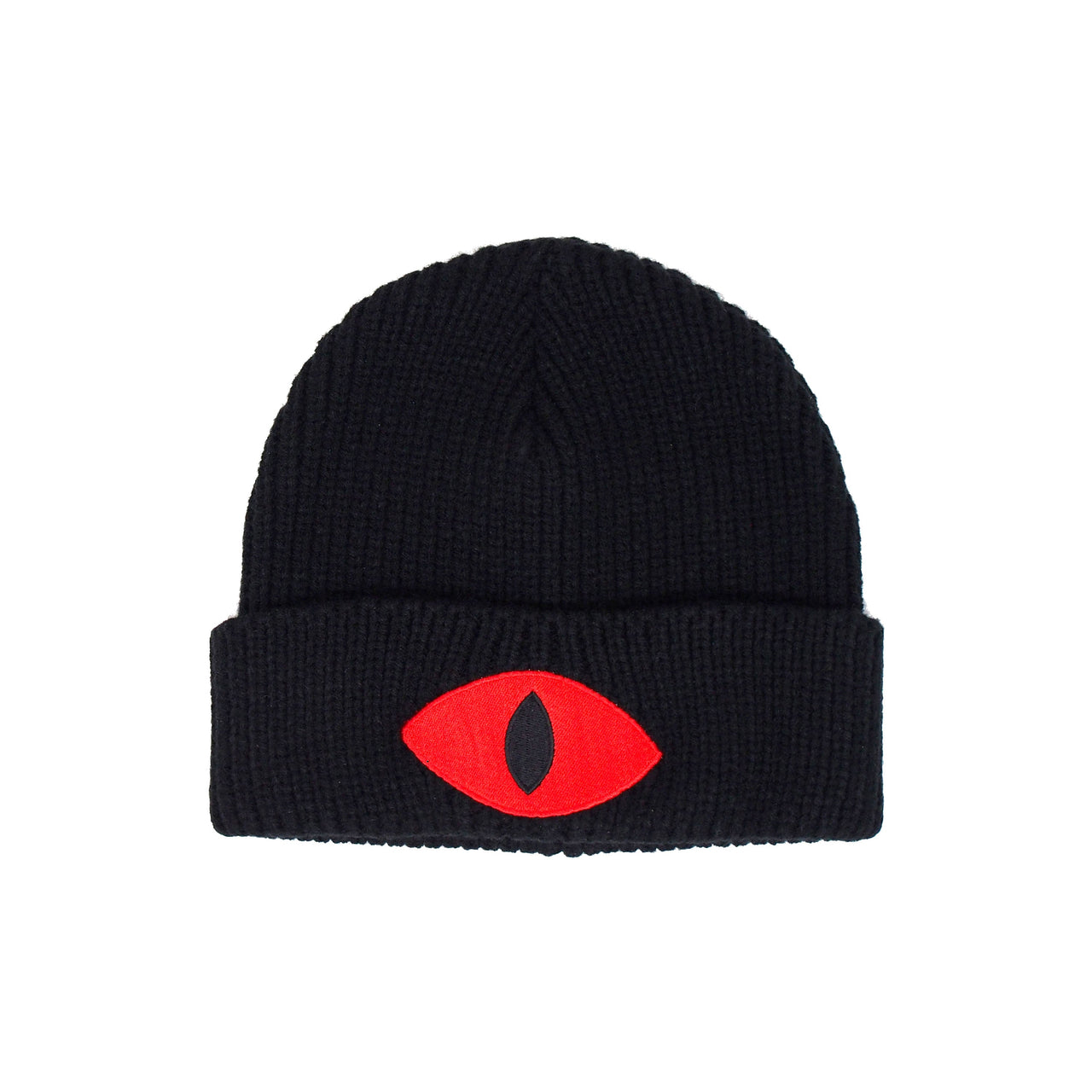 Cult of the Lamb Embroidered Eye Beanie Hat (Black)